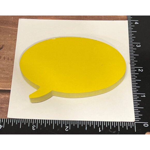 Michaels Yellow Speech Bubble Sticky Notes Pad 80 Sheets Lets Mingle 463680 - Picture 1 of 4